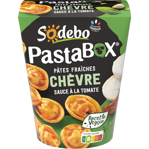 [3242272251354] SODEBO Pasta box Goat Cheese Tortellini tomato sauce 280 g