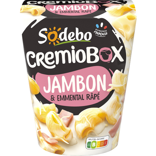 [3242272256656] SODEBO Cremiobox pipe rigate ham emmental 280 g
