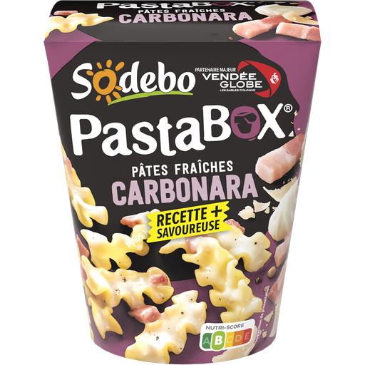 [3242272270256] SODEBO Pastabox Fusilli Carbonara 330 g