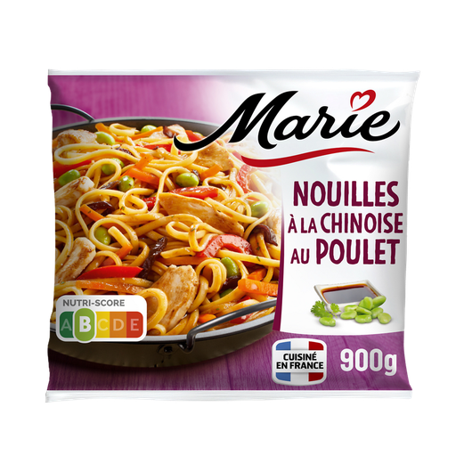 [3248830770718] MARIE Noodles à chinesa com frango vegetais crocantes molho de soja e favas 900 g