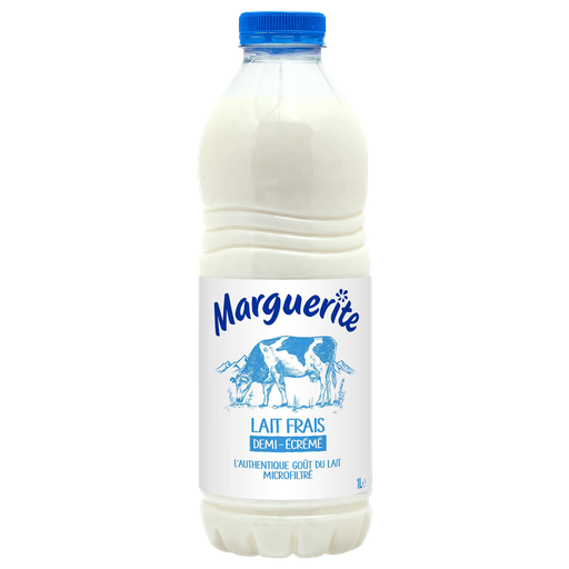 [3252770004208] CANDIA Semi-skimmed fresh milk MARGUERITE 1 L