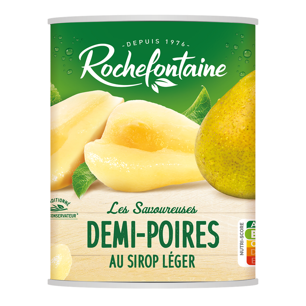 1 2 Poire Au Sirop Leger 410G Rochefontaine