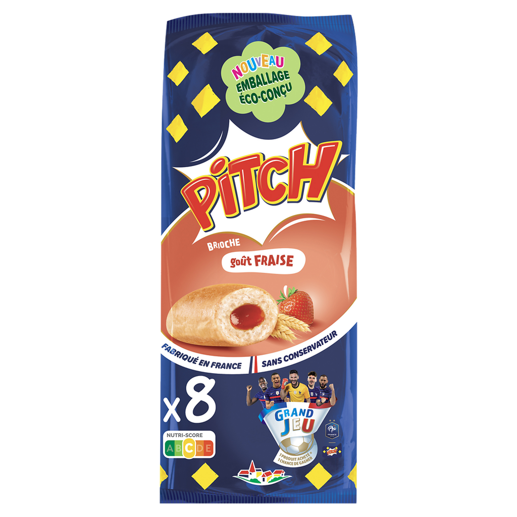 PITCH Brioche fourrée goût fraise 300 g