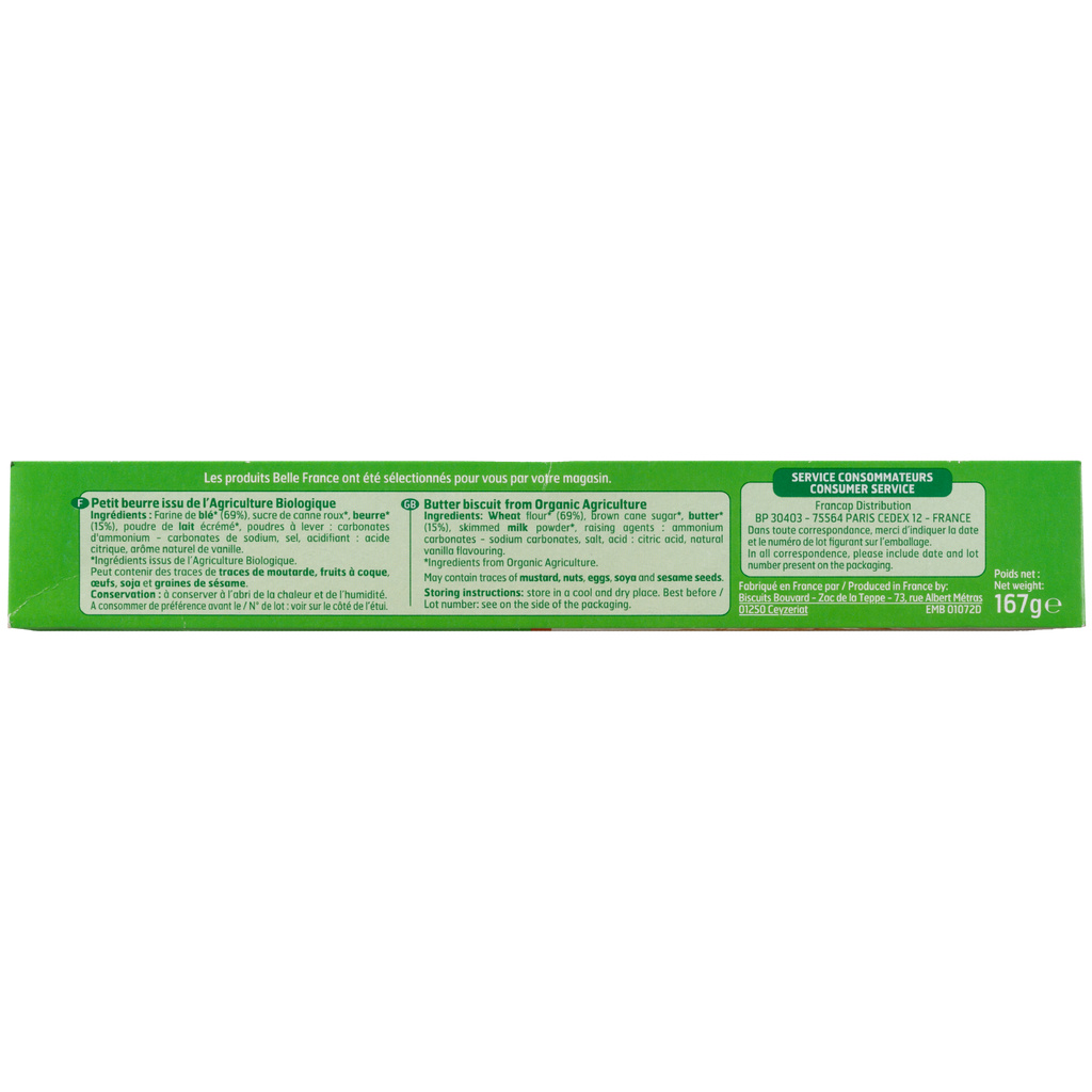 BELLE FRANCE Petit Beurre Bio 167 g