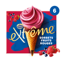 EXTREME Cônes glacés sorbet fruits rouges 6 pièces 426 g