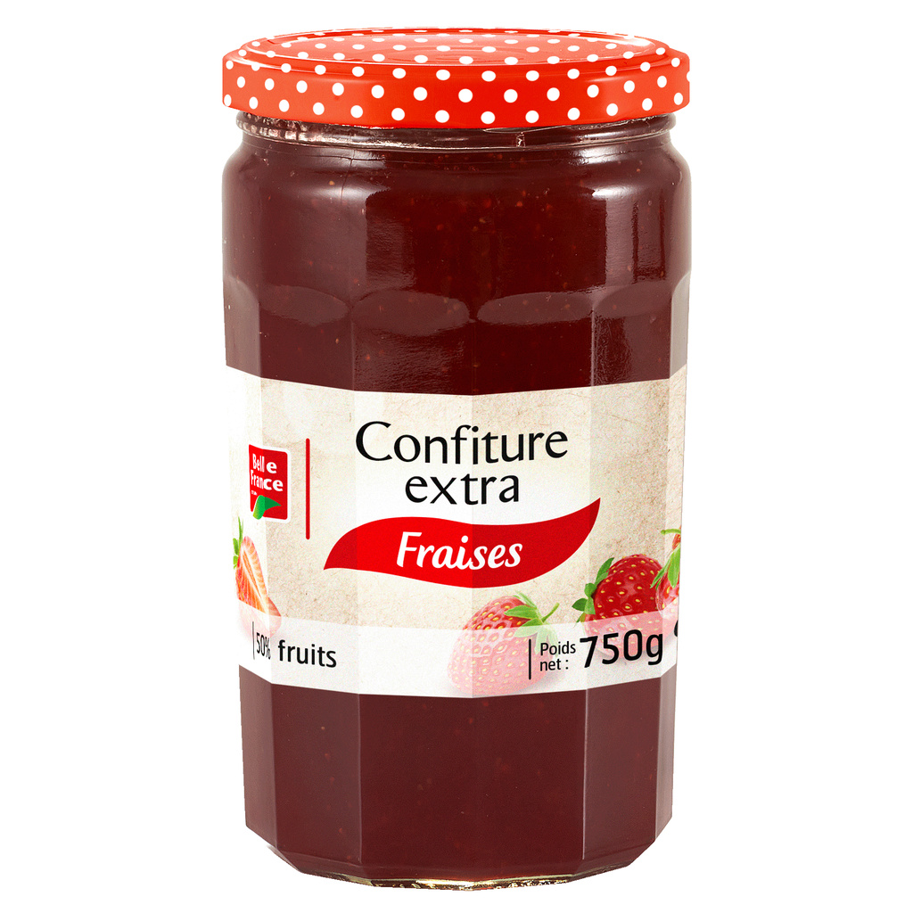 BELLE FRANCE Mermelada Extra de Fresa 750 g