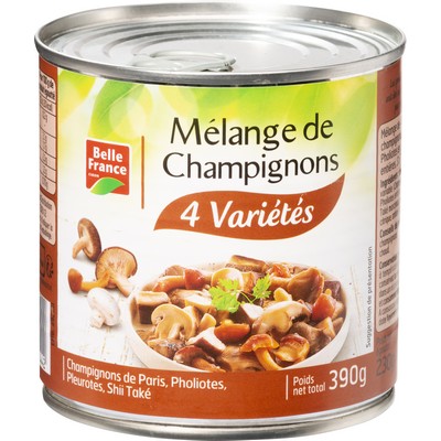 Belle France Mélange 4 Champignons Boîte 400G