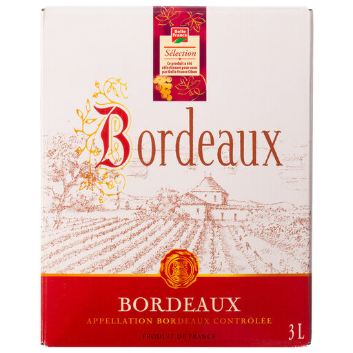[3258561330785] BELLE FRANCE Bordeaux rouge AOC 3 L