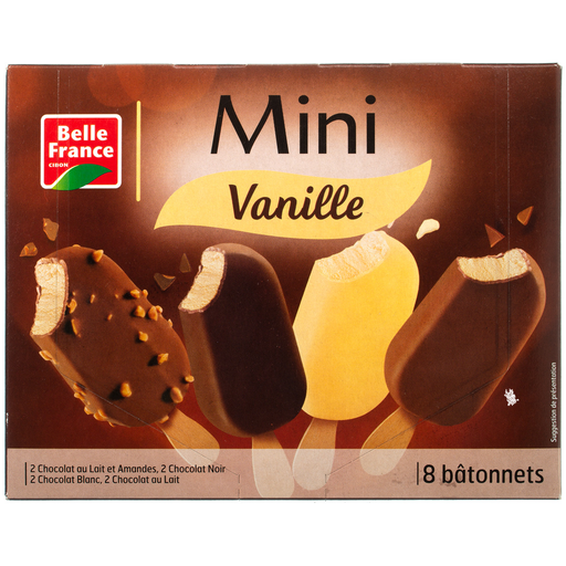 [3258561410203] BELLE FRANCE Mini gelado de baunilha 8 x 50 ml