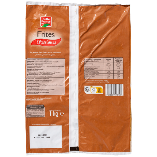 [3258561413105] BELLE FRANCE Frites 10/10 1 kg