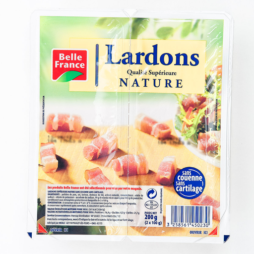 [3258561450230] BELLE FRANCE Plain Bacon Lardons 2 x 100 g