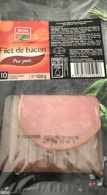 10 T Filet Bacon Fume Au Sel Sec 100G Belle France