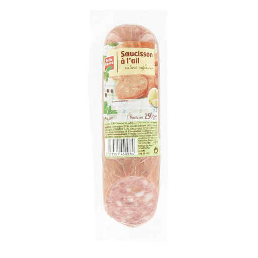 [3258561450971] BELLE FRANCE Garlic Sausage Nature Superior 250 g