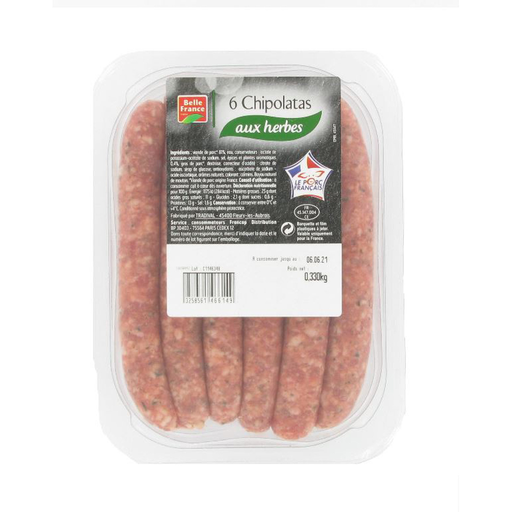 [3258561466149] BELLE FRANCE Herb Chipolata Sausages 330 g