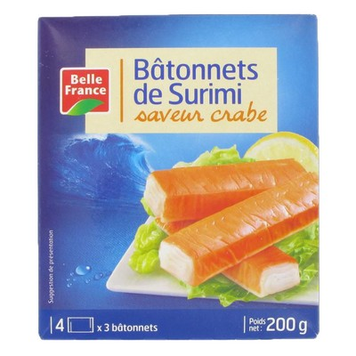 BELLE FRANCE Bâtonnet surimi saveur crabe 200 g
