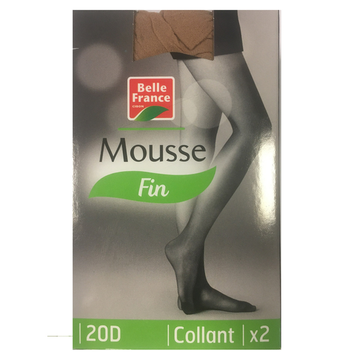 [3258561930077] BELLE FRANCE Medias mousse 20 den talla T5/6 negro