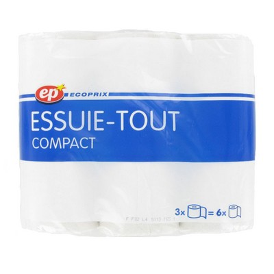[3258565670344] ESSUIE TOUT Essuie-tout Compact x 3 = 6 rouleaux