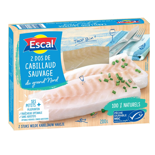 [3261080776439] ESCAL Wild Cod Loin 200 g