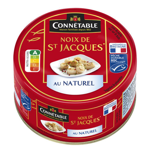 [3263670001488] CONNETABLE Natural Scallops 111 g