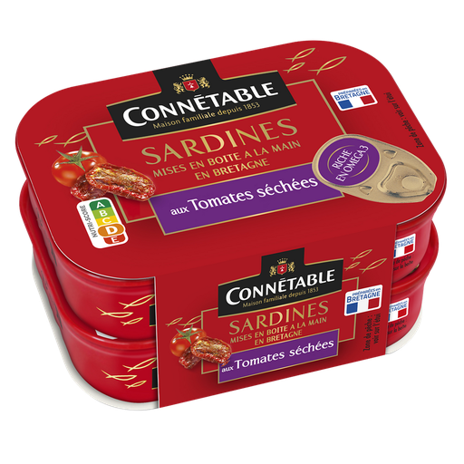 [3263670123623] CONNETABLE Sardines with sun-dried tomatoes 2 x 115 g