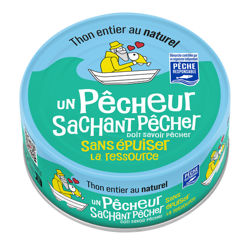 [3263670801590] UN PECHEUR SACHANT PECHER Whole natural tuna 185 g