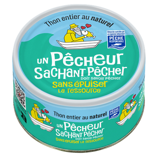[3263670801606] UN PECHEUR SACHANT PECHER Whole Tuna in Natural Juice 93 g