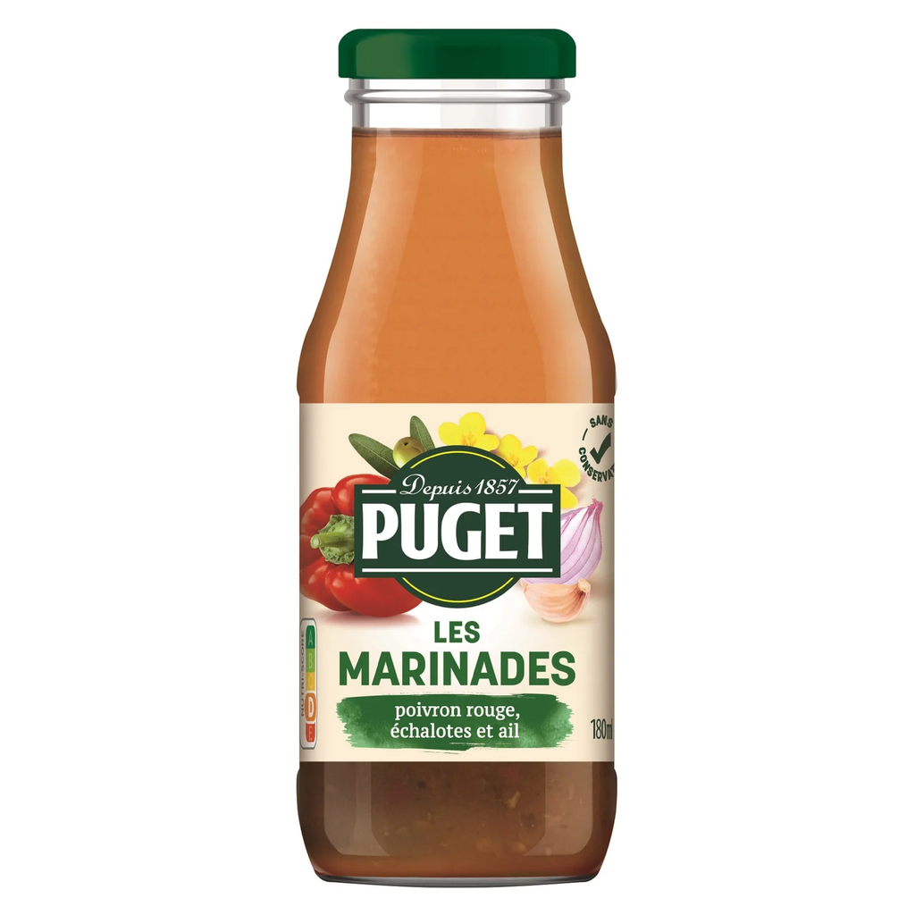 PUGET Marinade Poivrons Rouges, Échalotes, Ail Et Thym 180 ml