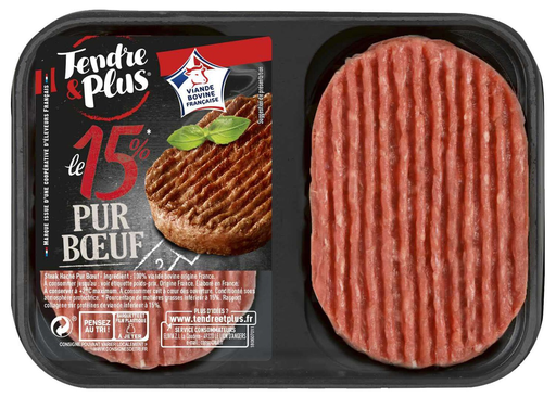 [3265980123508] STEAK HACHE Carne Picada 15% MG x2 250g