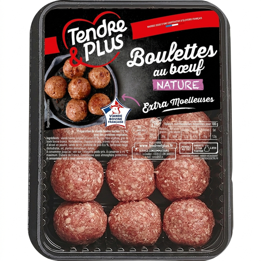 [3265980790489] TENDRE ET PLUS Almôndegas de Carne de Vaca 375 g