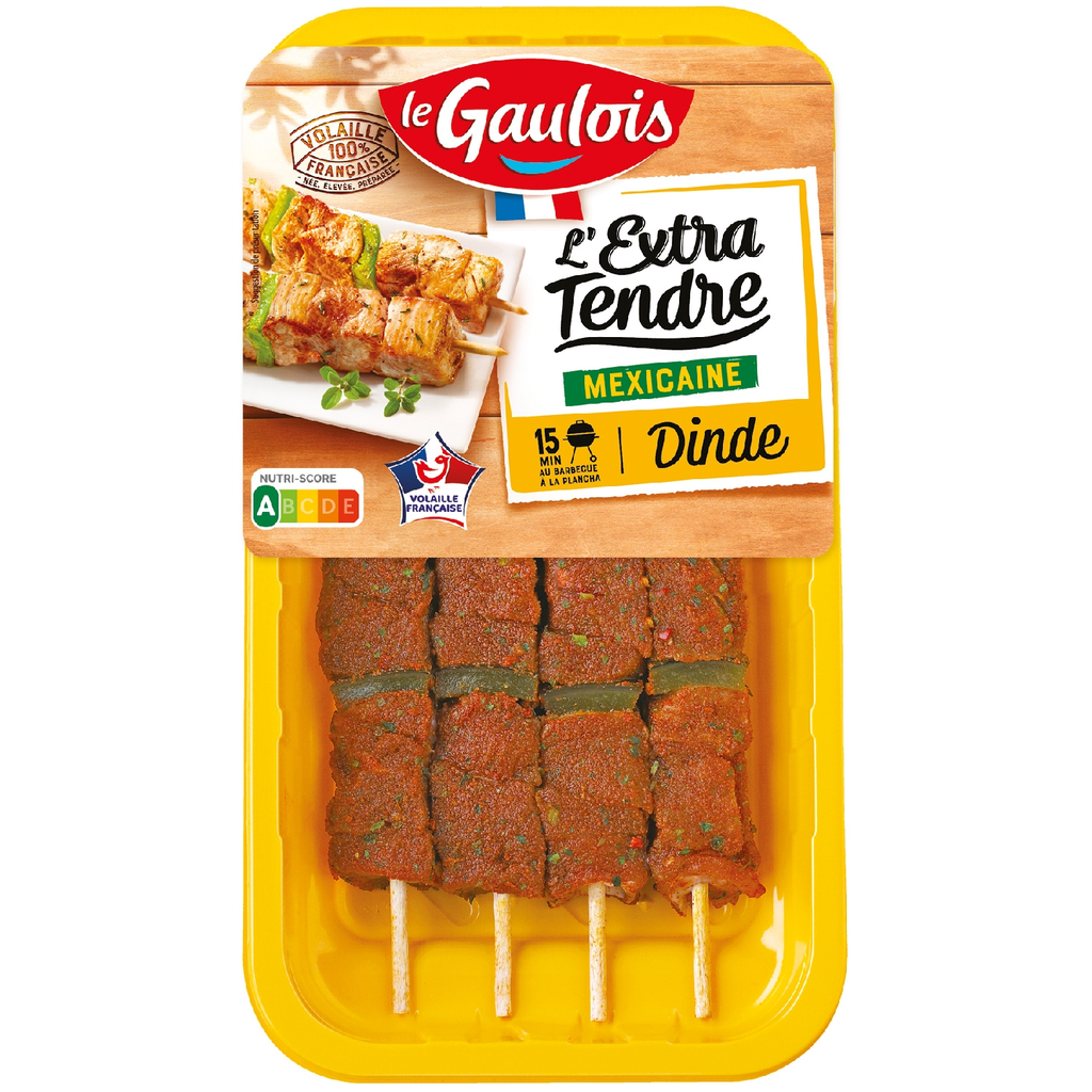 LE GAULOIS Brochetas de pavo estilo mexicano 380 g
