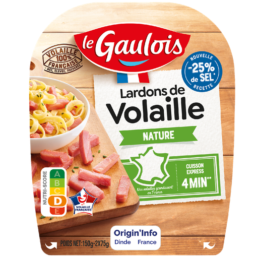[3266980154318] LE GAULOIS Poultry Bacon Nature 150 g