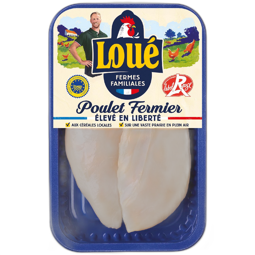 LOUE Filets de poulet blanc Label Rouge 240 g