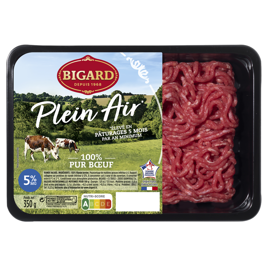 BIGARD Haché tradition 5% MG 350 g