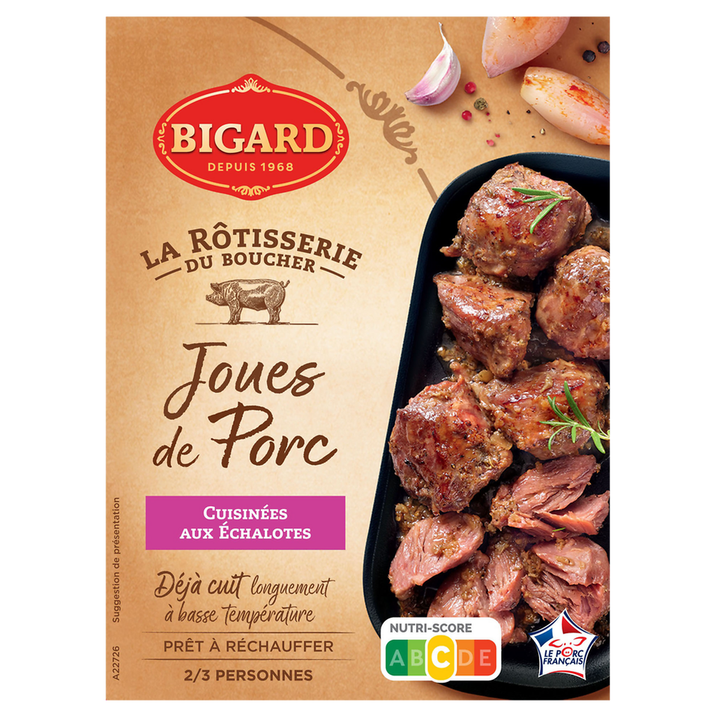 BIGARD Bochechas de porco cozinhadas com molho de chalota 400g