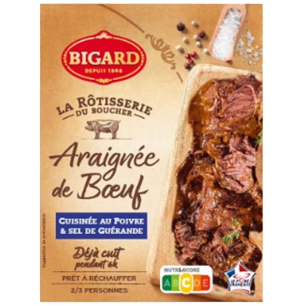 BIGARD Araignée de boeuf cuite sauce poivre et sel de Guérande 400 g