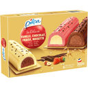PILPA Les délices bûchettes glacées individuelles vanille chocolat fraise noisette 354 g