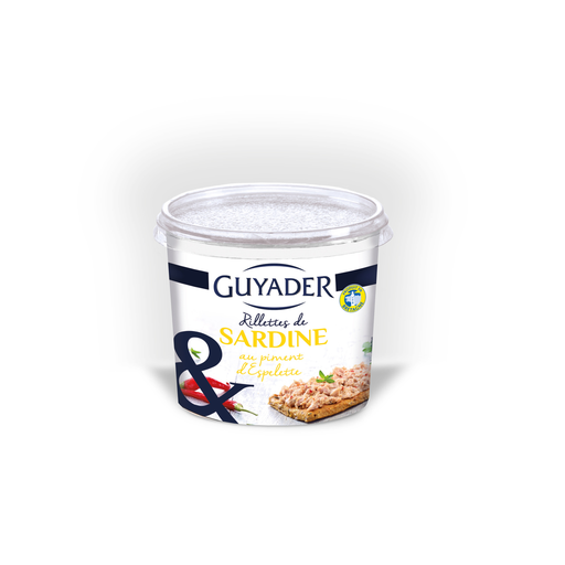 [3276770249476] GUYADER Rillettes de sardinha com pimento de Espelette 150 g