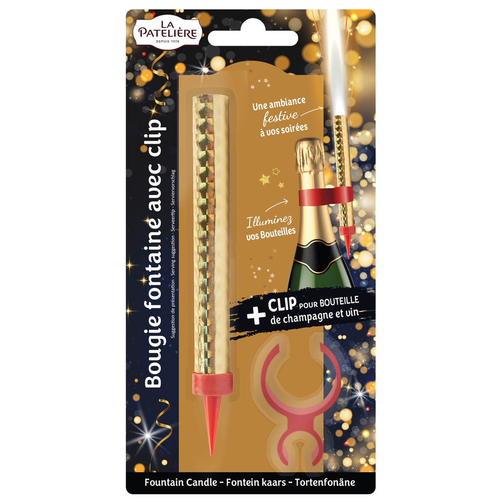 LA PATELIERE Fountain candle with clip la bougie fontaine