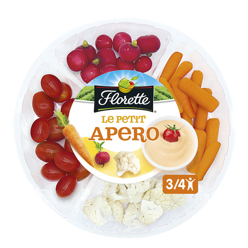 [3280221511234] FLORETTE Plateau Apero Crudités Sauce Cocktail 400 g