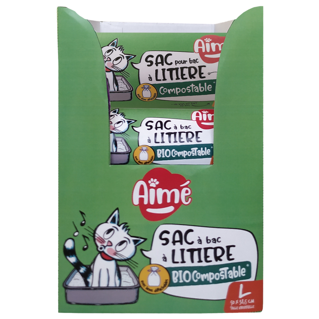 AIME Compostable Litter Bag with Detachable Ties per unit