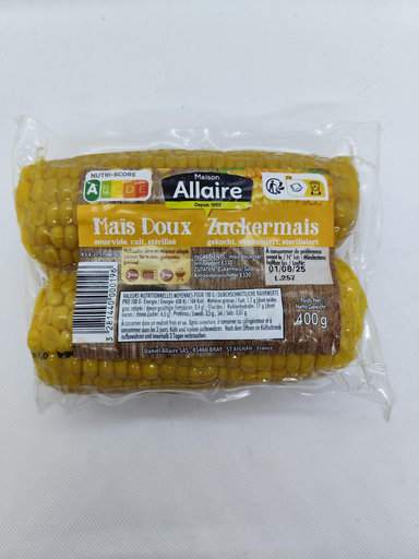 [3281440000196] ALLAIRE Milho doce em espiga vácuo 400 g