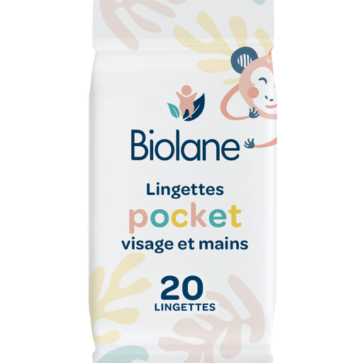 [3286010077998] BIOLANE Lingettes bébé Nettoyantes Visage et Mains 20 lingettes