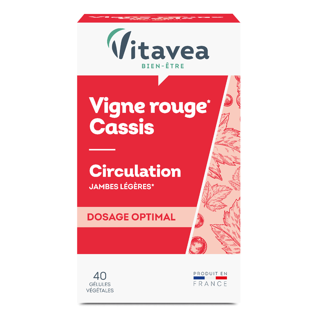 VITAVEA Cápsulas vegetales vid roja grosella circulación piernas ligeras 30 cápsulas