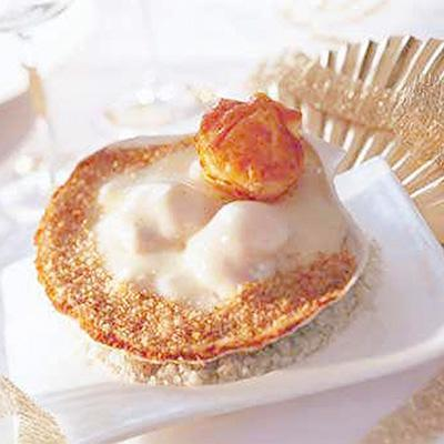 Normandy-style scallop shell 190 g