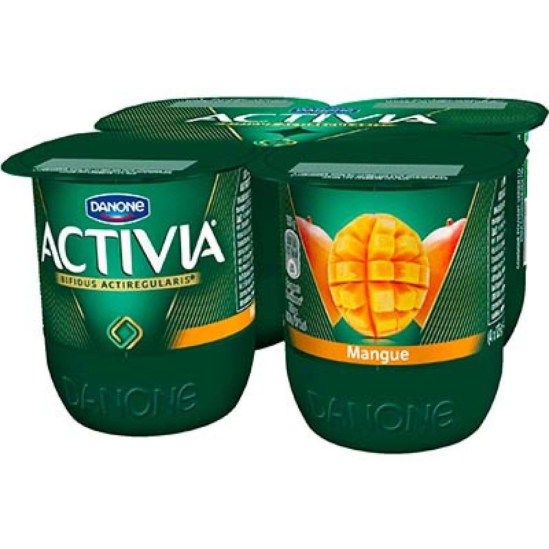 ACTIVIA Yaourt Bifidus Fruit Mangue 4 x 125 g
