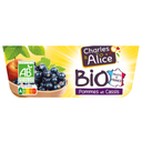 CHARLES & ALICE Especialidade de maçã e alperce bio 4 copos de 95 g