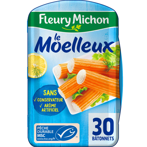 [3302740067969] FLEURY MICHON Le moelleux surimi sticks MSC 30 pieces 500 g