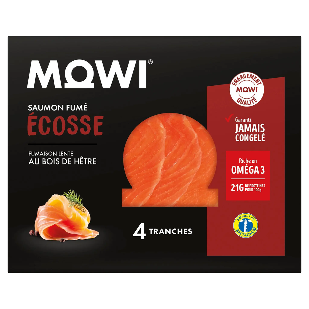 MOWI Scottish Smoked Salmon ASC 4 slices 120 g