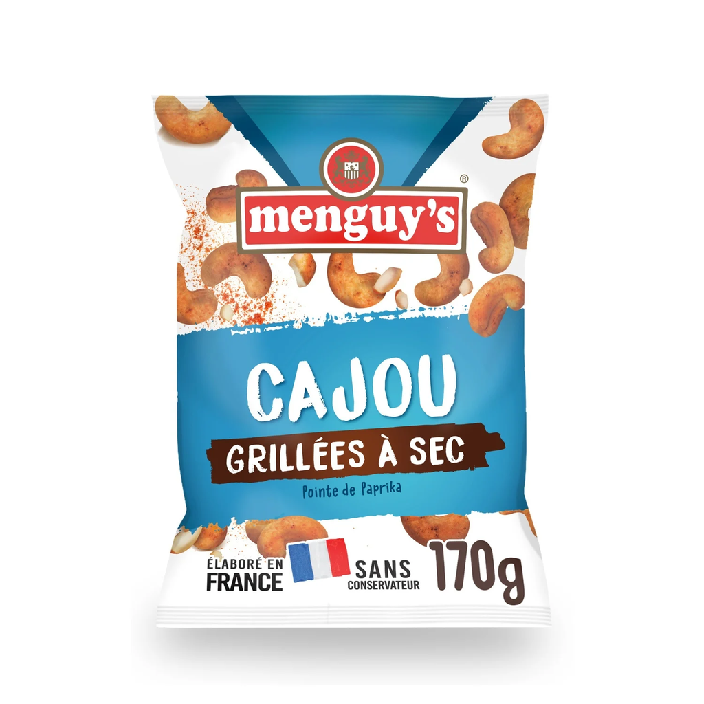 MENGUY'S Dry roasted cashews with a hint of paprika 170 g