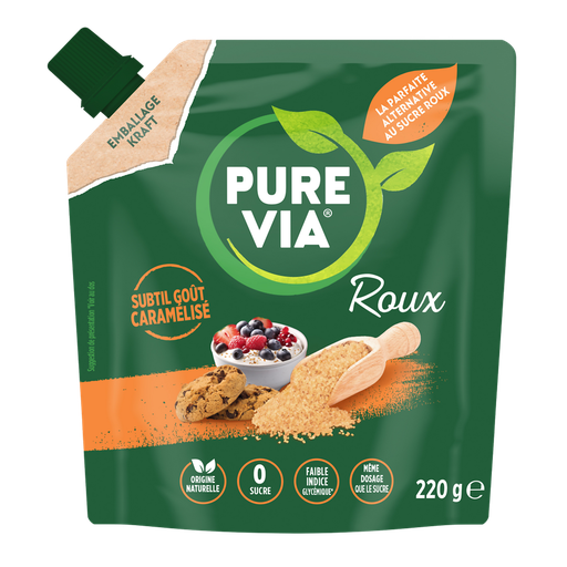 [3329757004558] PURE VIA Edulcorante en Polvo Stevia Roux 220 g